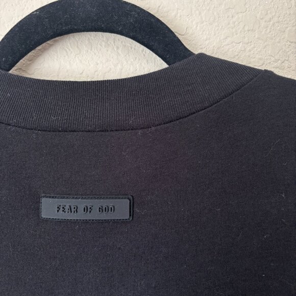 ESSENTIALS Fear of God FOG Women's Jet Black 3/4 Sleeve Maxi T-Shirt Dress - Picture 12 of 14